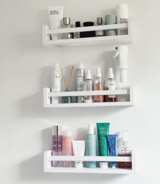 Trio étagère décoration blanc forme u