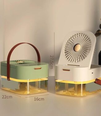 Humidificateur électrique avec ventilateur 3 en 1